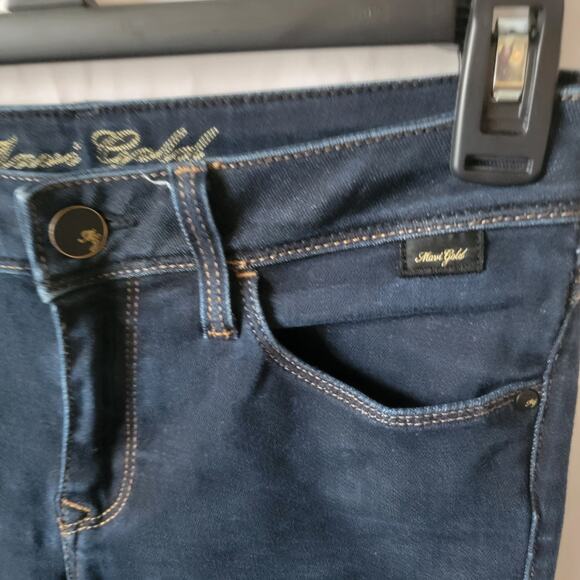 Mavi Gold Dark Wash Mid Rise Slim Stretch Ariana Classic Skinny Jeans Size 26 - Picture 2 of 11